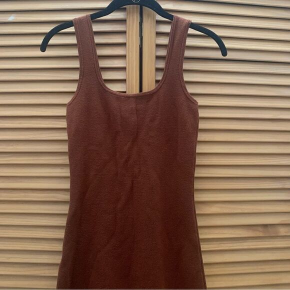 Abercrombie & Fitch Brown Fitted Dress Small Tall - Picture 3 of 5